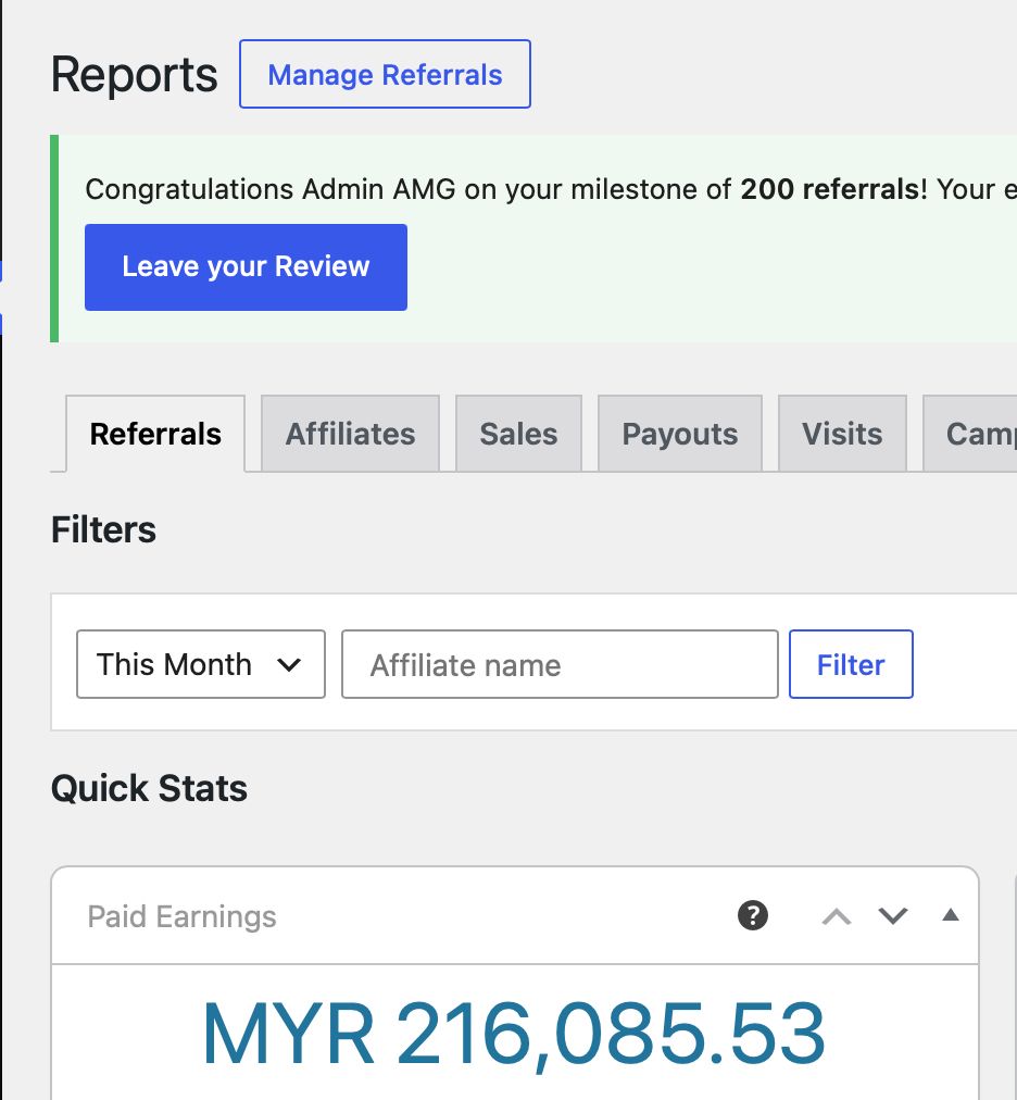 Paparan paid earnings RM216,085.53